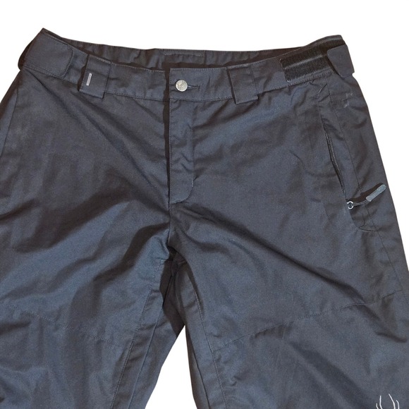 Spyder Mens Black Ski Snowboard Pants XL Regular Adjustable Waist Cargo Pockets